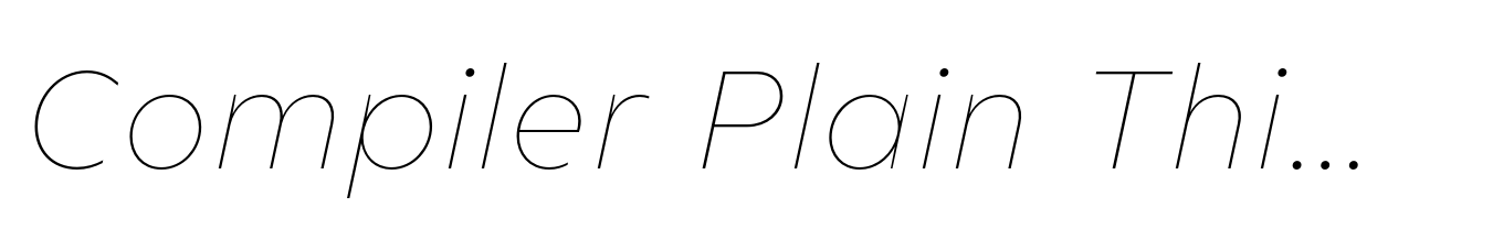 Compiler Plain Thin Italic